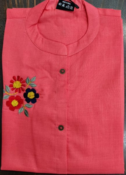 Cotton Embrodery Kurti  Cotton Kurtis Wholesale