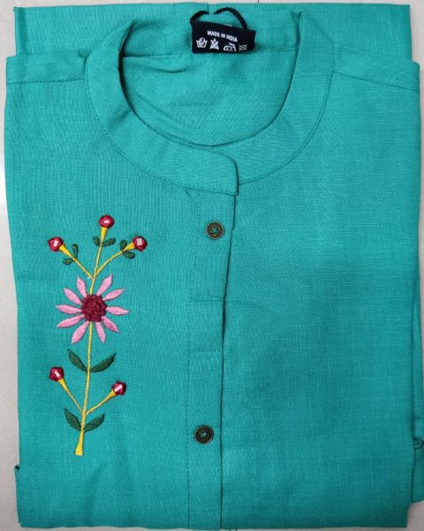 Cotton Embrodery Kurti  Cotton Kurtis Wholesale