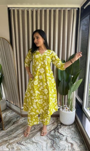 cotton kurti pant sets office and daily wear stitched sets with pockets Printed Kurtis
