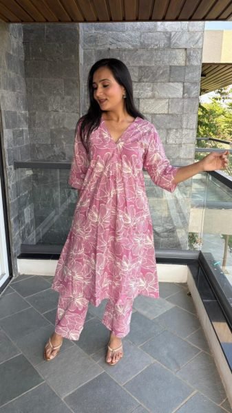 cotton kurti pant sets office and daily wear stitched sets with pockets Printed Kurtis