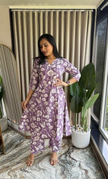 cotton kurti pant sets office and daily wear stitched sets with pockets Printed Kurtis