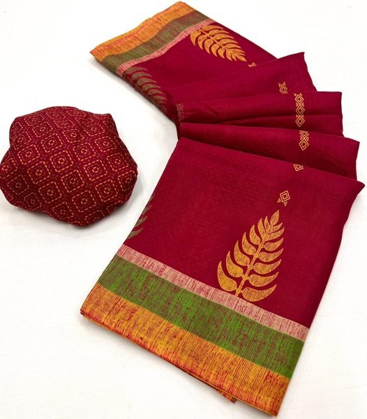 Cotton Mix Fabric Printed Saree Printed Cotton Sarees Wholesale