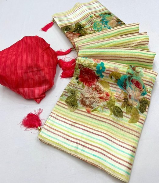Cotton Mix Fabric Printed Saree Printed Cotton Sarees Wholesale