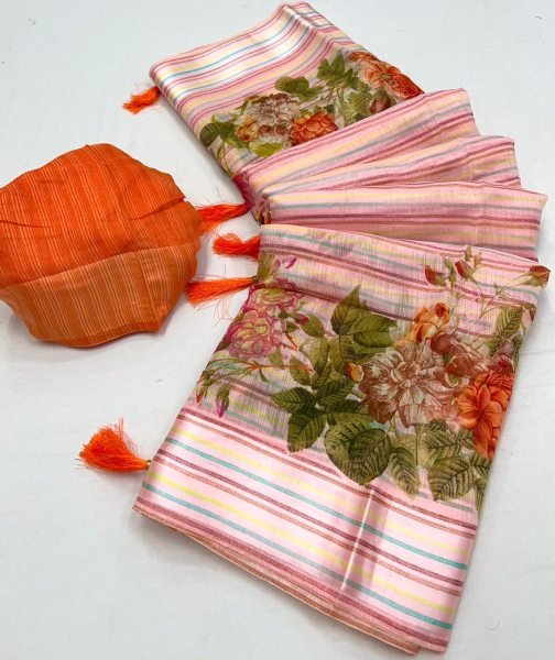 Cotton Mix Fabric Printed Saree Printed Cotton Sarees Wholesale