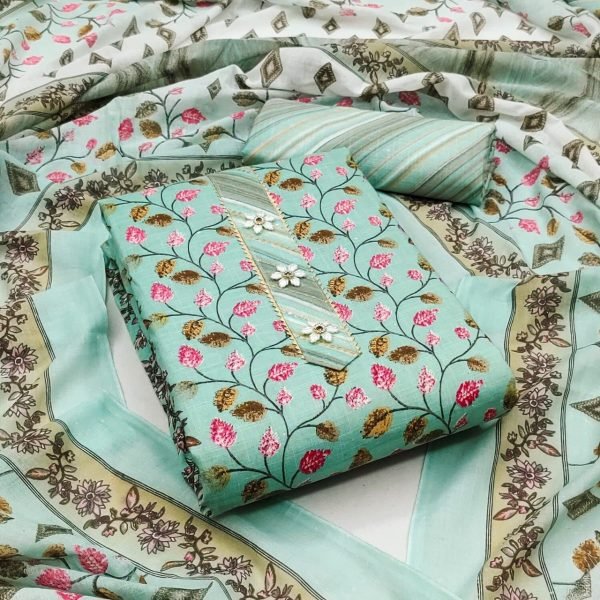 Cotton Printed Dress Material Color Set Matching Dress Material Wholesale