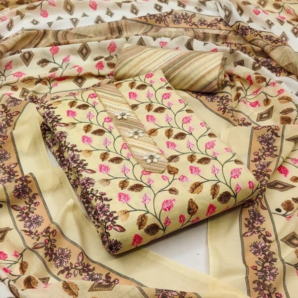 Cotton Printed Dress Material Color Set Matching Dress Material Wholesale