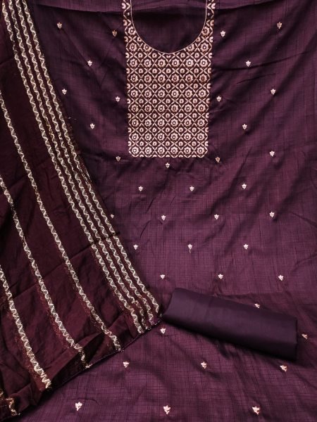Cotton Silk With Work Drees Material  Color Set Matching Dress Material Wholesale
