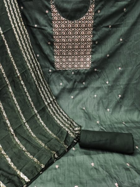 Cotton Silk With Work Drees Material  Color Set Matching Dress Material Wholesale