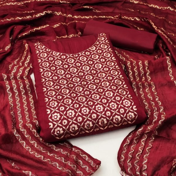 Cotton Silk With Work Drees Material  Color Set Matching Dress Material Wholesale