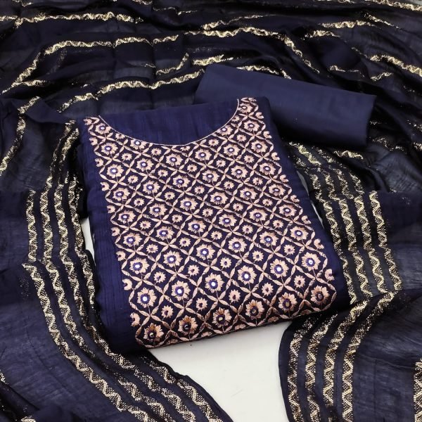 Cotton Silk With Work Drees Material  Color Set Matching Dress Material Wholesale