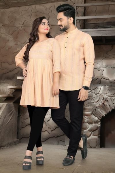 Couple Combo in Soft Linen Cotton Perfect for Festive Walks & Day Outs Couple Combo collection 