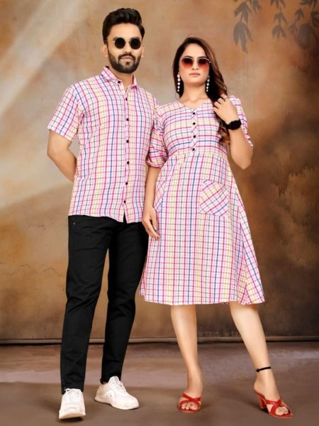 Couple Combo: Matching Shirt & Tunic Set for Celebration Mens Wear