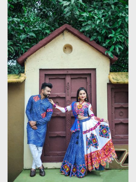 Couple Special Heavy Muslin Lehenag Choli   Navratri Lehnega Choli