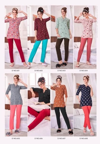 Daily Wear Womens Night Suit in Soft Sinker Cotton Chic & Relaxed Fit Night Suit Wholesale