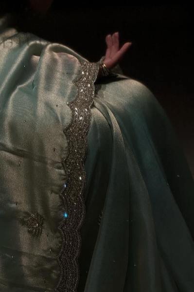 Dazzling Jime Chu Silk Saree with Heavy Hand Work and Sequins Embroidery Designer Wedding Sarees Wholesale