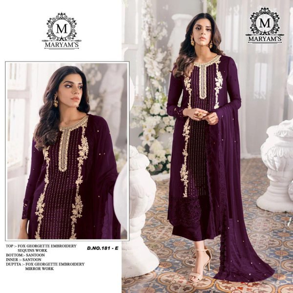Dazzling Purple Color Heavy Georgette Embroidery Pakistani Suit Pakistani Suits Wholesale