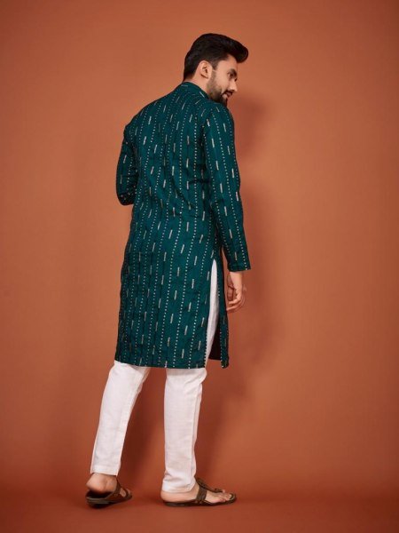 Desi Boy Look Sequance Embrodery Cotton kurta pant Kurta Pajama Wholesale
