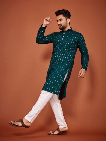 Desi Boy Look Sequance Embrodery Cotton kurta pant Kurta Pajama Wholesale