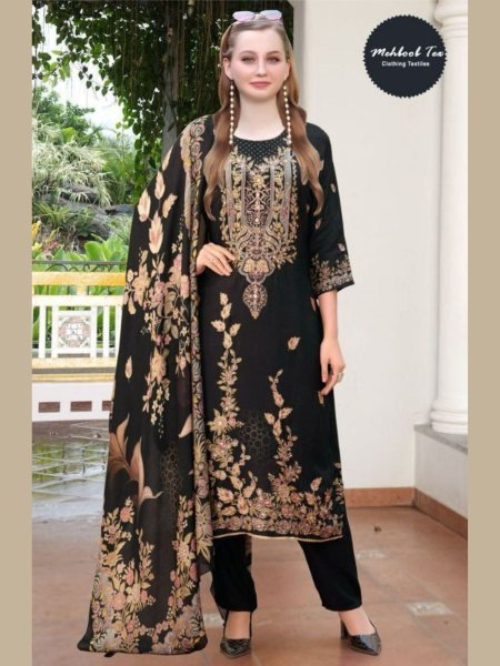 Design No 1672 Pure Viscose Muslin Digital Print and Aari Work Pakistani Suit from Mehboob Collection Salwar Kameez