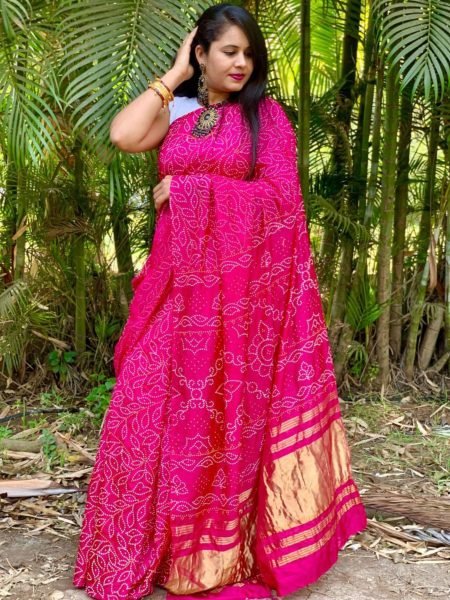 Designer Bandhani Silk Saree in Tafeta Fabric Top Wholesale Collection for New Year 2025 Sarees 