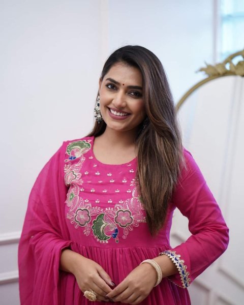 Designer Bollywood Pink Chinon Kurta Set With Dupatta Anarkali Kurtis 
