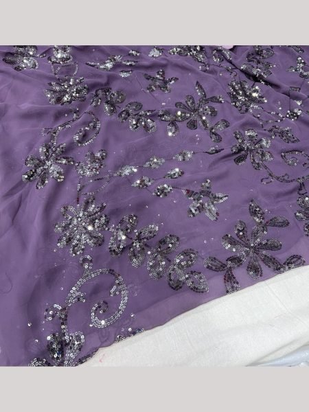 Designer Bollywood Style Georgette Saree with Heavy Embroidery And Sequence Work Georgette Sarees Wholesale