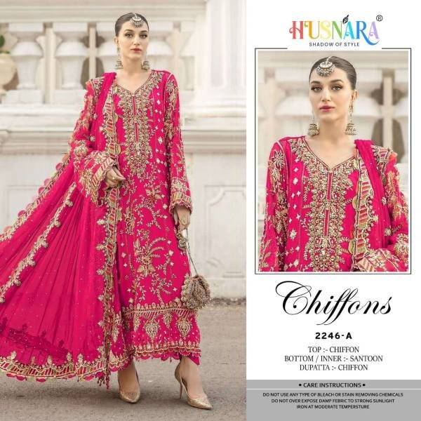 Pink Partywear pakistani chiffon suit wholesaler 2026 Pakistani Suits Wholesale