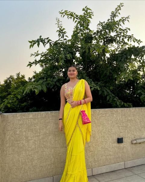 Designer Chinon Silk Ruffle Lehenga Saree with Attached Dupatta   Heavy Embroidered Blouse Ready to Wear Best Deal for Exporters Ready To Wear Saree 