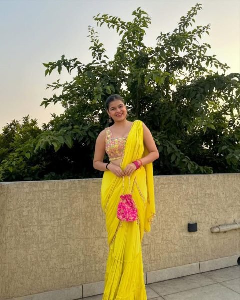 Designer Chinon Silk Ruffle Lehenga Saree with Attached Dupatta   Heavy Embroidered Blouse Ready to Wear Best Deal for Exporters Ready To Wear Saree 