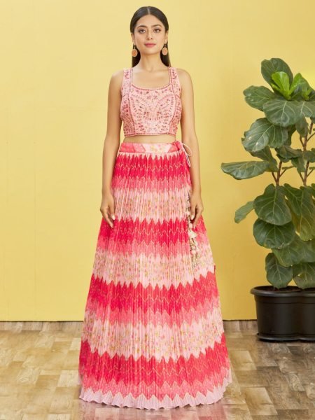 Designer Chinon Zari and Sequence  Embroidery Lehenga Choli  Designer Lehenga Choli