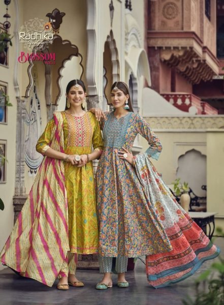 Designer Cotton Embroidery Kurti pant With Dupatta 3 Piece Kurti Set