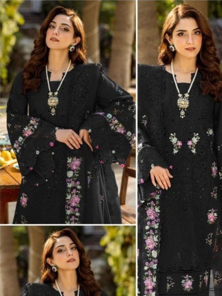 Designer Cotton Salwar Suit with Heavy Dupatta Embroidery Mehboob Tex 1675G Pakistani Suits Wholesale