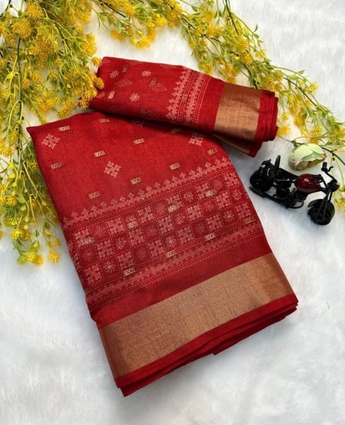 Designer Dola Silk Saree with Elegant Jacquard Border Pure Silk Feel  Banarasi Inspired Look by Royal Export at Wholesale Rates Banarasi Saree Wholesale