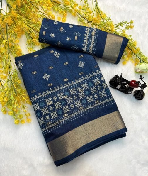 Designer Dola Silk Saree with Elegant Jacquard Border Pure Silk Feel  Banarasi Inspired Look by Royal Export at Wholesale Rates Banarasi Saree Wholesale