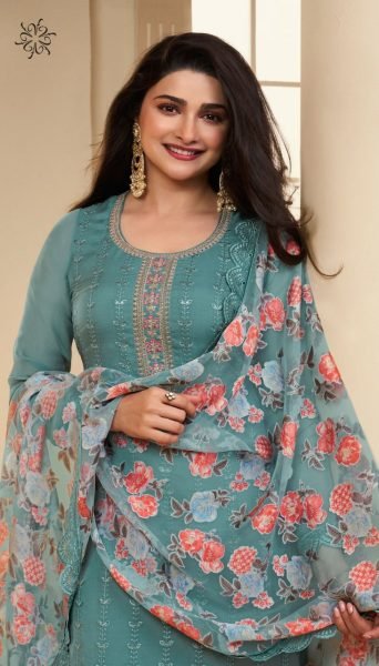 Designer Embroidered Organza Plazzo Suits Collection  Designer Plazzo Salwar Suits Wholesale