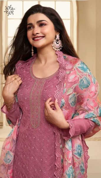 Designer Embroidered Organza Plazzo Suits Collection  Designer Plazzo Salwar Suits Wholesale