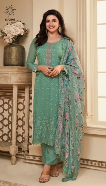 Designer Embroidered Organza Plazzo Suits Collection  Designer Plazzo Salwar Suits Wholesale