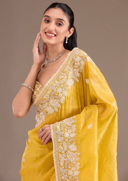 Designer Embroidery Codding Saree with Sequin Work Embroidery Sarees Wholesale