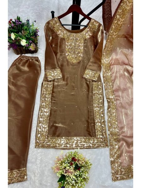 Designer Fancy Kurti With Beautiful Bottom And Dupatta Ready To Wear Collection