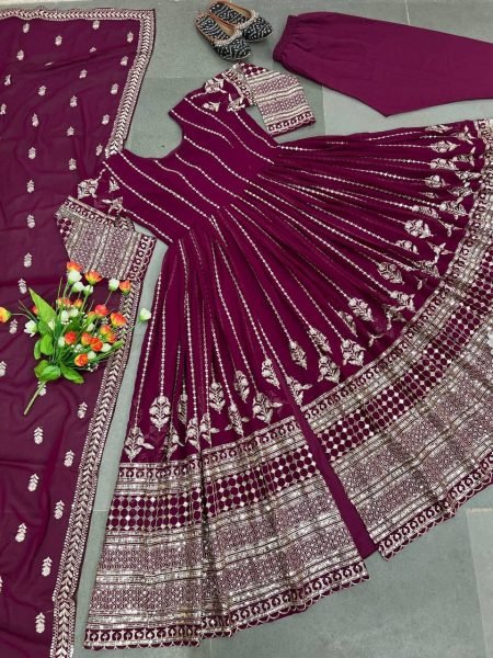 Designer Faux Georgette Gown  Ready To Wear Collection