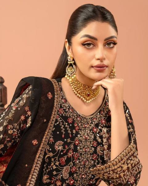 Designer Faux Georgette Top  Pant   Dupatta Set with Real Diamond Work  Ready To Wear Collection