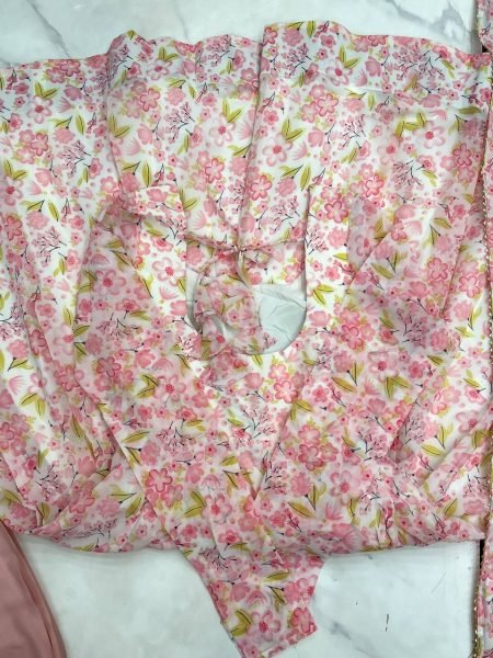Designer Floral Chiffon Anarkali Dress for Women Fully Flared Style with Dupatta and Cotton Silk Pant Bulk Deal for Resellers Anarkali Kurtis 