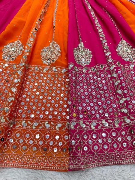 Designer Fox Georgette Embroidery Work Gown With Dupatta  Ready To Wear Collection