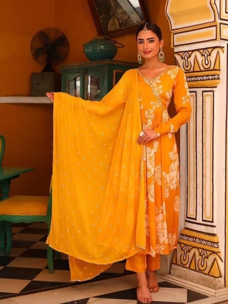 Designer Fox Georgette Gown With Dupatta Kurti With Dupatta Wholesale