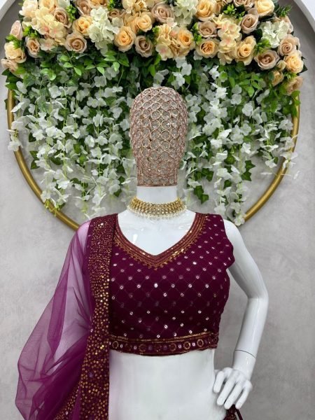 Designer Fox Georgette Sequence Work Lehenga Choli  Designer Lehenga Choli