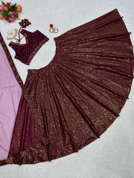 Designer Fox Georgette Sequence Work Lehenga Choli  Designer Lehenga Choli