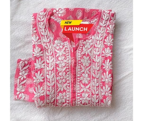 Designer Georgette Printed Kurti With Embroidery Work Georgette Kurti 