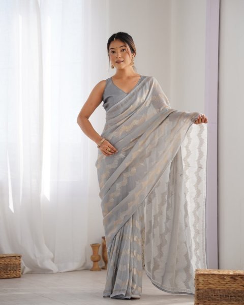 Designer Georgette Sequin Saree with Blouse Top Wholesale Collection for Online Shopping  Georgette Sarees Wholesale