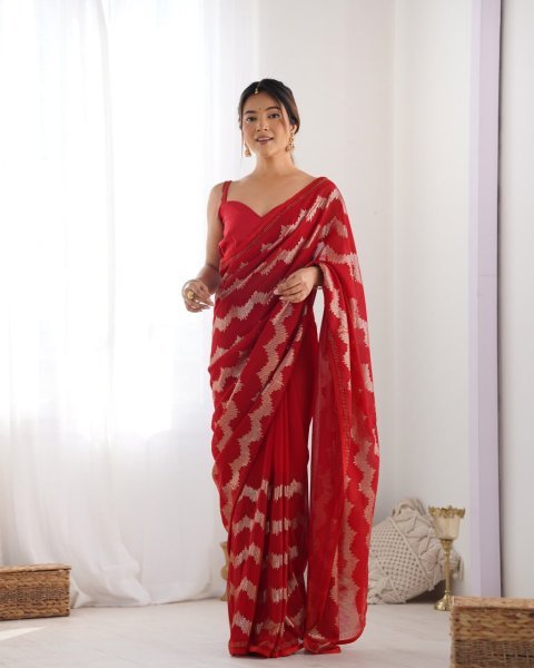 Designer Georgette Sequin Saree with Blouse Top Wholesale Collection for Online Shopping  Georgette Sarees Wholesale