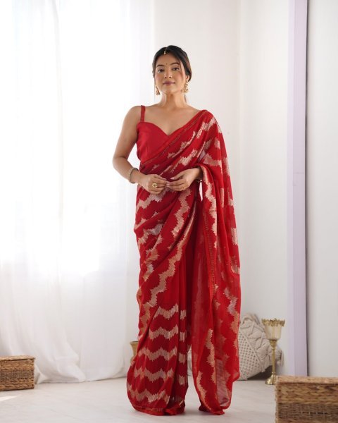 Designer Georgette Sequin Saree with Blouse Top Wholesale Collection for Online Shopping  Georgette Sarees Wholesale